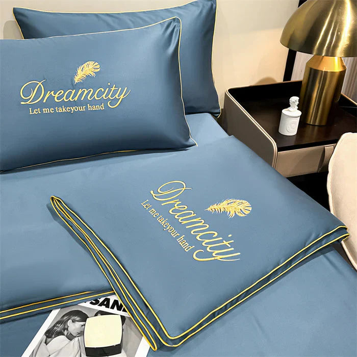 Conjunto de Cama de Seda Gelada Para o Verão [Compre 1 Leve 2]